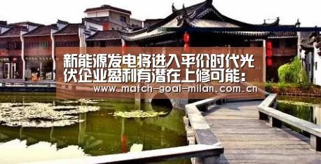 新能源发电将进入平价时代光伏企业盈利有潜在上修可能:米兰体育app(图4) 米兰体育app